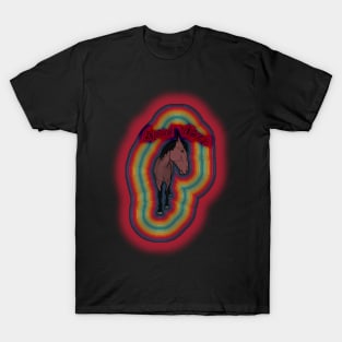 Good vibes with a trippy horse T-Shirt